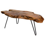 StyleCraft Home Collection - Badang Carving Coffee Table, Natural Lacquer - Accent your decor with this lovely Coffee Table.