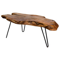 Badang Carving Coffee Table, Natural Lacquer