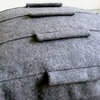 Charcoal Grey Chair Throws Felt Wool 20"x20", Grey Sophistication