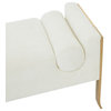 Ines Textured Velvet Bench, Cream