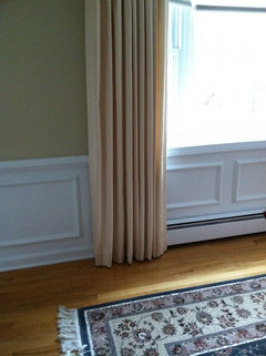 Drapery length over hot water baseboard heater