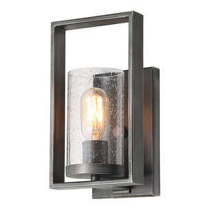 LNC 1-Light Glass Wall Sconces Bathroom Wall lights Rustic Vanity Light