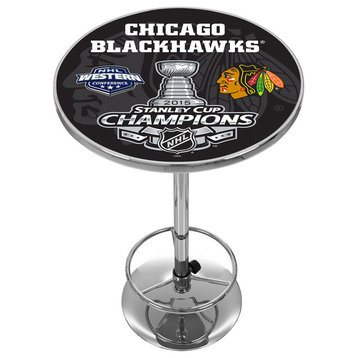 2015 Stanley Cup Champs Chicago Blackhawks Chrome Pub Table