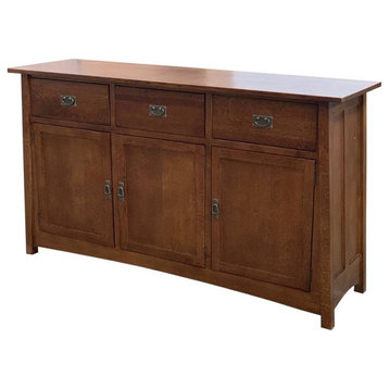 Mission 3 Door and 3 Drawer Sideboard Walnut 70"