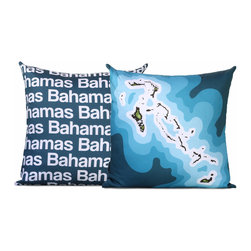 Bahamas Map Pillow - Decorative Pillows