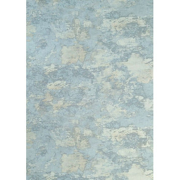 Blue Gray beige cream faux vintage plaster textured Wallpaper , 27 Inc X 33 Ft R