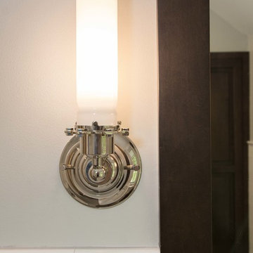 Original Hexagonal Tile in Vintage Bathroom Inspires Penny Round Tile Choice