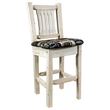 Homestead Collection Barstool Back Ready To Finish Upholstered Seat