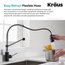 28 1/2" Undermount Stainless Steel Kitchen Sink, Pull-Down Faucet SSMB Dispenser