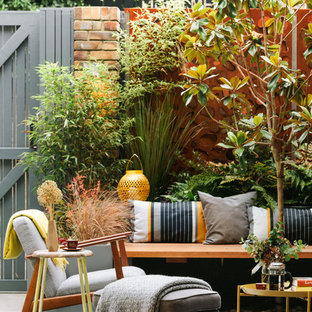 ロンドンの小さいコンテンポラリースタイルのおしゃれな前庭のテラスの写真