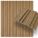 CONCORD WALLCOVERINGS - Waterproof Slat Panel, Natural Oak, Sample - SAMPLE: For display purposes only.                                                                                                                                                                                                                                                                                                                                                                                  Concord Panels Design: Our wall panels offer countless possibilities to creatively design your interior and to set natural accents. In our assortment you will find a variety of wall panels, which are available in a range of wood grain finishes.                                                                                                                                                                                                                                                                                                                                                                                                      Aqua Resist System: Thanks to the advanced Aqua Resist technology, the Concord Panels are 100% waterproof. You can use the slats in bathrooms, spas and other rooms with increased humidity, as they do not harbor any mildew, bacteria or termite.                                                                                                                                                                                                                                                                                                                                                                                        Materials: Panels made from recyclable polystyrene PVC. The beautiful design of our products goes hand in hand with care for the environment.                                                                                                                                                   Easy to install: The installation of the panels is an easy and simple process. Trim the panels to the required size and use any adhesive suitable for wooden wall panels. The panels can also be nailed or screwed to the walls.