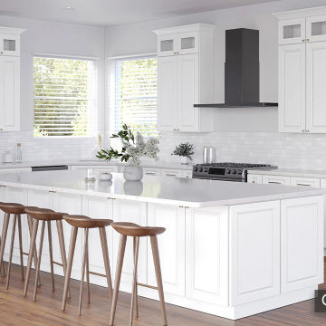 Newtown White - RTA Kitchen Cabinets