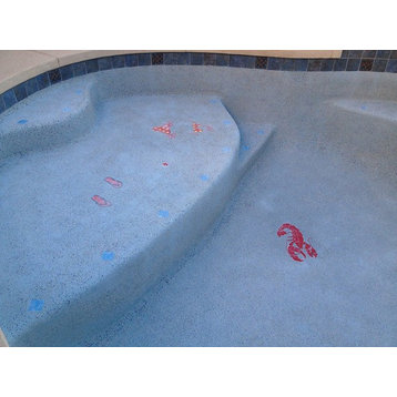 Maine Lobster Ceramic Swimming Pool Mosaic 18"x13", Red