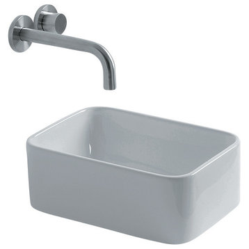 Normal Vessel Bathroom Sink, 9.4" L X 13.8" W
