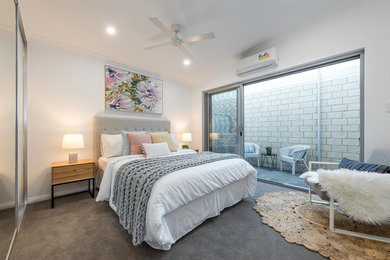 Photo of a contemporary bedroom in Perth.