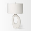 Tao 20.0L x 20.0W x 33.0H Cream Base WithWhite Shade Table Lamp