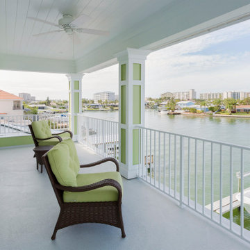Modern Style Waterfront Balcony With Scenic Views