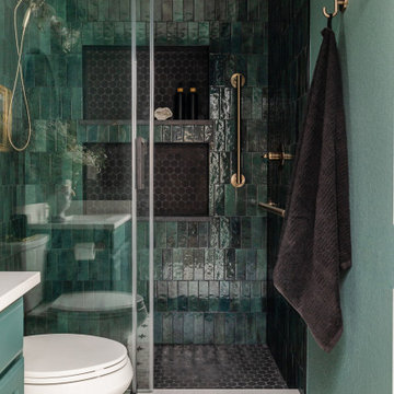 Midnight Jewel | Moody Hall Bathroom