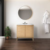 2-Shelf Bath Vanity Cabinet, White Ceramic Sink Basin Top (Faucet not Included)