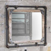 Furniture of America Gee Industrial Metal Wall Mirror in Antique Black