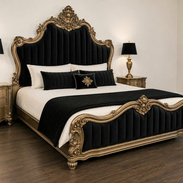 Luxury Solid Teak Wood Bed | Ornate Traditional Master Bedroom Design