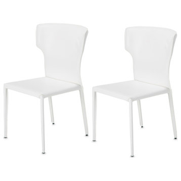 Halo Assembled Side Chair, Set of 2, Glossy White