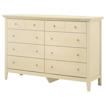 Passion Furniture Hammond 10-Drawer Beige Double Dresser PF-G5475-D