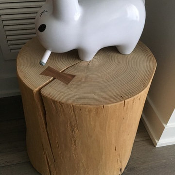 Tree Stump with walnut butterfly insert