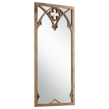 Black Forest Grove 86.5 x 39.5 Tudor Rectangular Wood Frame Mirror