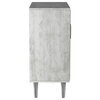 Contemporary 2 Door Accent Cabinet With Shelves, Gray