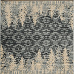 KAS - KAS Chester 5636 Pines Tropical Rug, Slate Blue, 7'10"x9'10" - Let's bring nature indoors! Chester is a machine woven collection designed of updated and trendy lodge looks in today's colors. Youre sure to enjoy the feel of the woodsy outdoors in the comfort of your home! These rugs are made in Turkey of 100% polypropylene and have a pile height.
