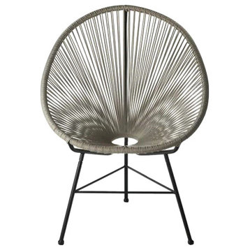 Acapulco Weave Lounge Chair, Gray