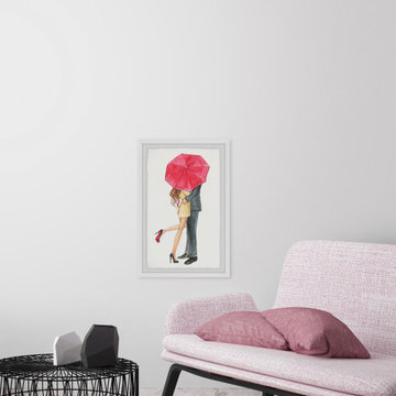 "Love in the Air Valentine’s Day" Framed Painting Print