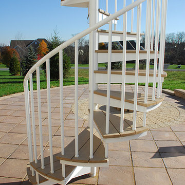 Outdoor Aluminum Spiral Stairs