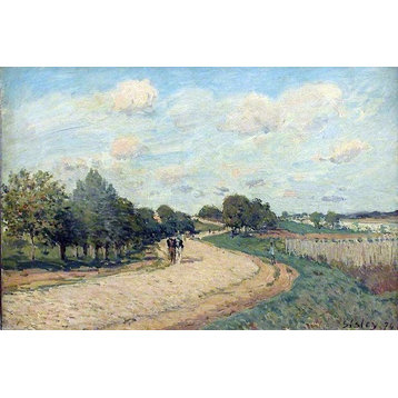 Alfred Sisley The Route to Mantes, 18"x27" Wall Decal Print