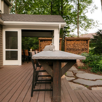 Modern Tree Canopy Deck & Woodland Oasis - Fonthill