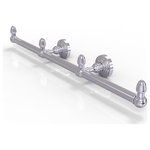 Allied Brass - Waverly Place 3 Arm Guest Towel Holder, Satin Chrome - This elegant wall mount towel holder adds style and convenience to any bathroom decor. The towel holder features three sections to keep a set of hand towels easily accessible around the bathroom. Ideally sized for hand towels and washcloths, the towel holder attaches securely to any wall and complements any bathroom decor ranging from modern to traditional, and all styles in between. Made from high quality solid brass materials and provided with a lifetime designer finish, this beautiful towel holder is extremely attractive yet highly functional. The guest towel holder comes with the 22.5 inch bar, two wall brackets with finials, two matching end finials, plus the hardware necessary to install the holder.