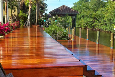 Example of an island style exterior home design in Miami