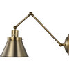 Hinton Collection Vintage Brass Swing Arm Wall Light