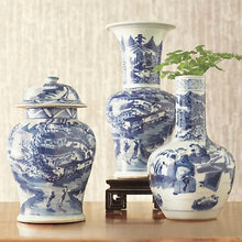 Blue and white