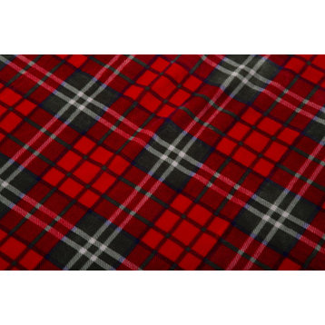 Holiday Red Plaid Sherpa Throw Blanket, 54"x68"