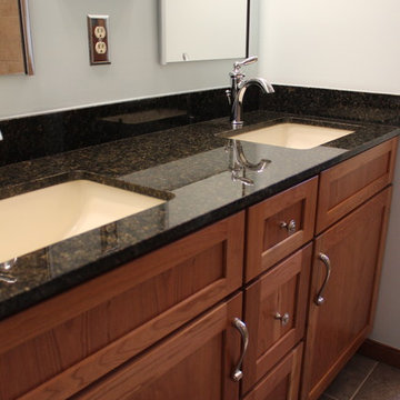 Tiled Masterbath with Makeup Vanity ~ Medina, OH #1