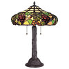 Quoizel Grapevine Tiffany Style Table Lamp
