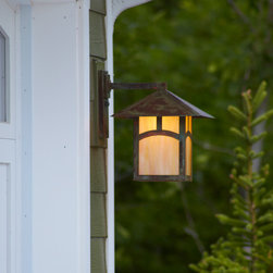 Brass Light Gallery - Exterior Garage Lighting Close Up - Outdoor Wall Lights And Sconces