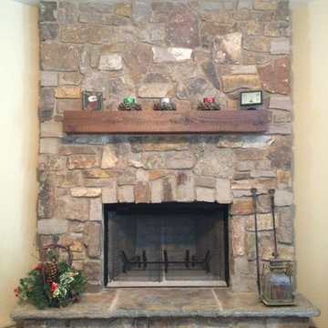 Pine Skip Sawn Mantel by Kwaterski Bros. Wood Products, Inc.