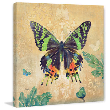 "Madagascar Sunset Butterfly" Painting Print on Canvas by Evelia
