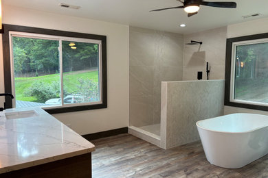 Inspiration for a transitional bathroom remodel in Atlanta