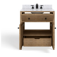 Annie Bathroom Vanity, Weathered Fir, 30", Single Sink, Freestanding