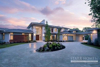 Inspiration for a modern exterior home remodel in Kansas City