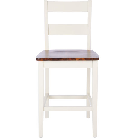 Yuri Counter Stool (Set of 2) - White, Natural